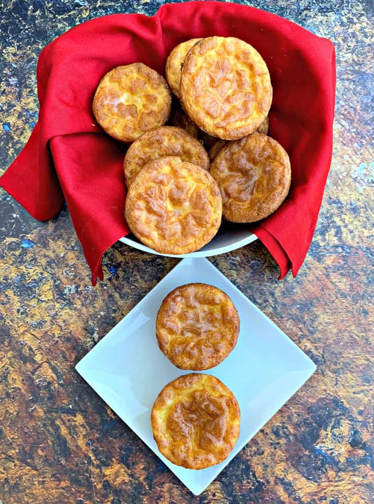 keto biscuits in a white bowl