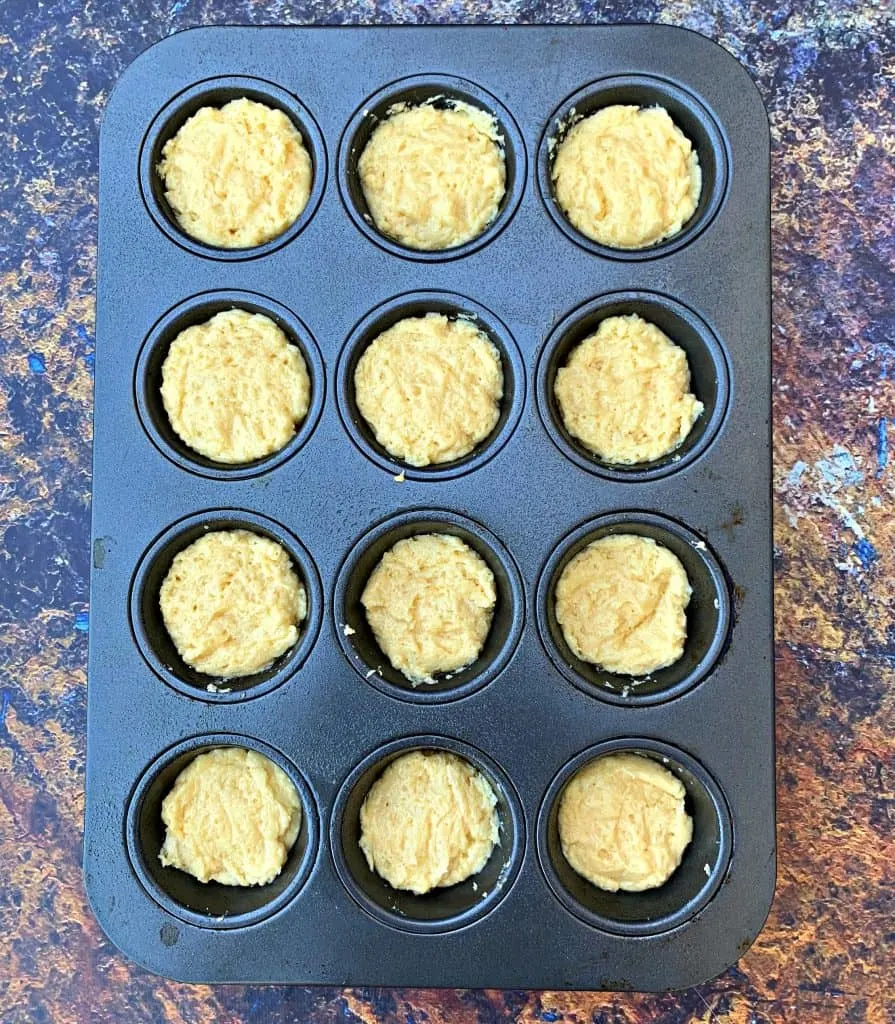keto biscuits in a muffin tin (pre-cooked)