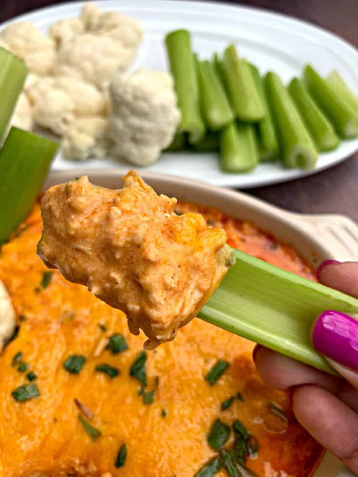 Slow Cooker Crockpot Buffalo Chicken Dip + VIDEO