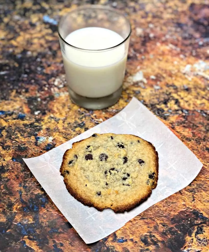 keto chocolate chip cookies with milk