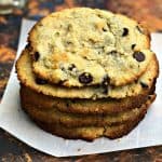 keto chocolate chip cookies on a countertop