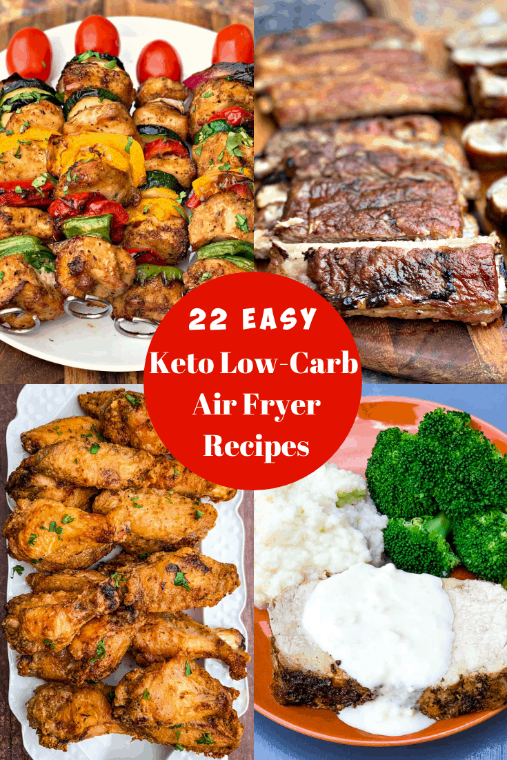 keto low carb air fryer recipes photo collage