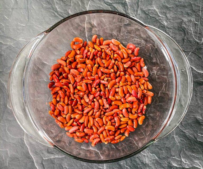 red beans in a bowl with water