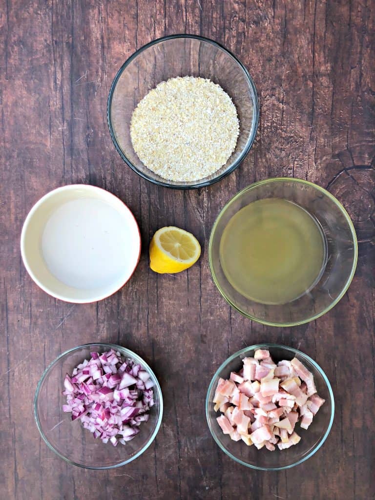 ingredients for shrimp and grits