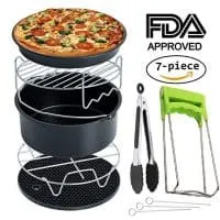 Air Fryer Accessories for Gowise Phillips Cozyna and Secura, Set of 7, Fit all Airfryer 3.7QT - 4.2QT - 5.3QT - 5.8QT