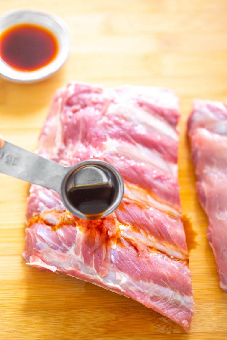 air fryer ribs with BBQ sauce