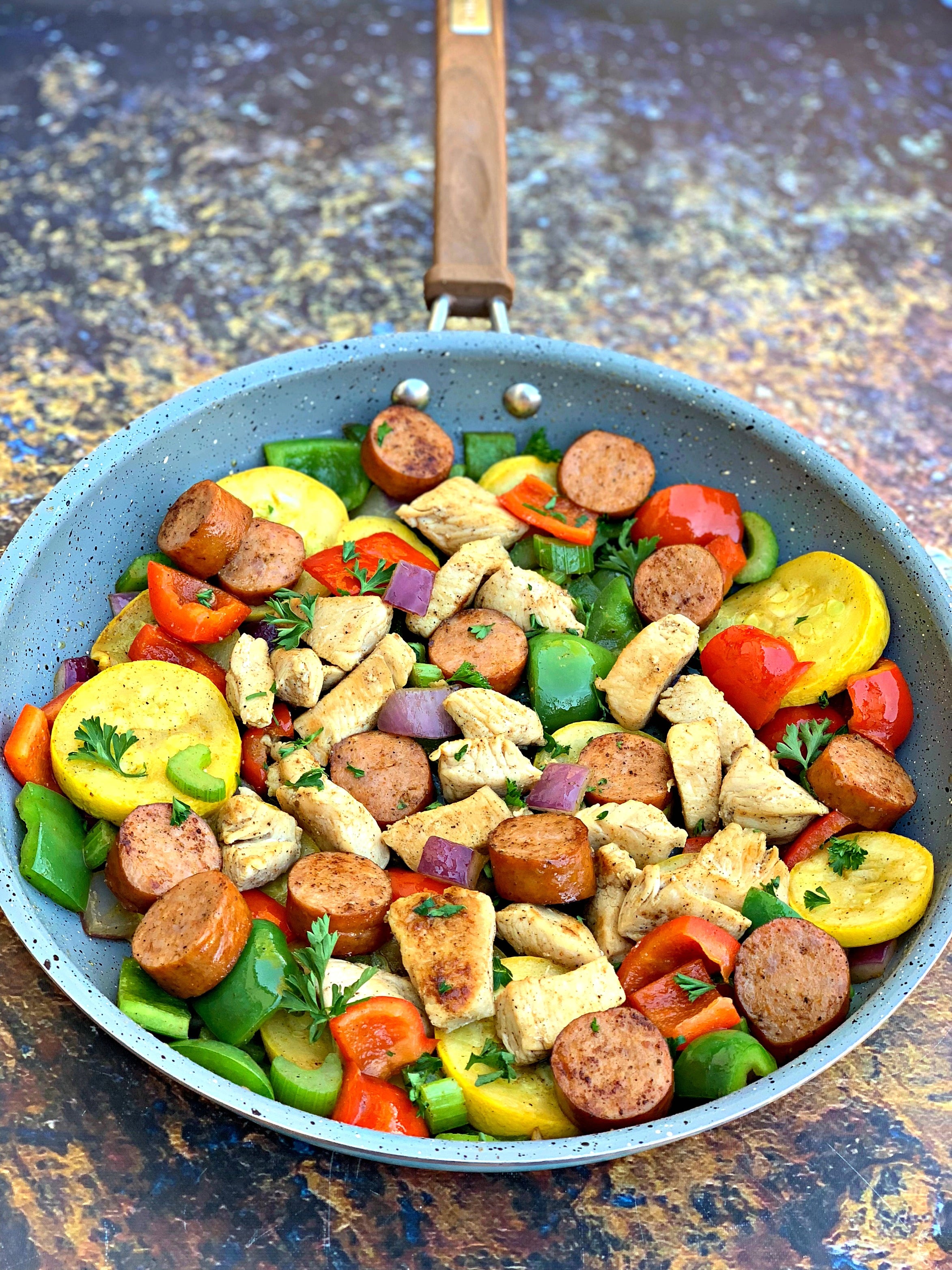 Chicken Sausage and Vegetable Skillet