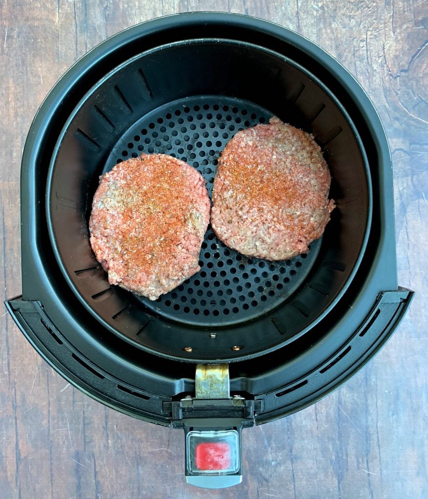 raw burger patties in air fryer