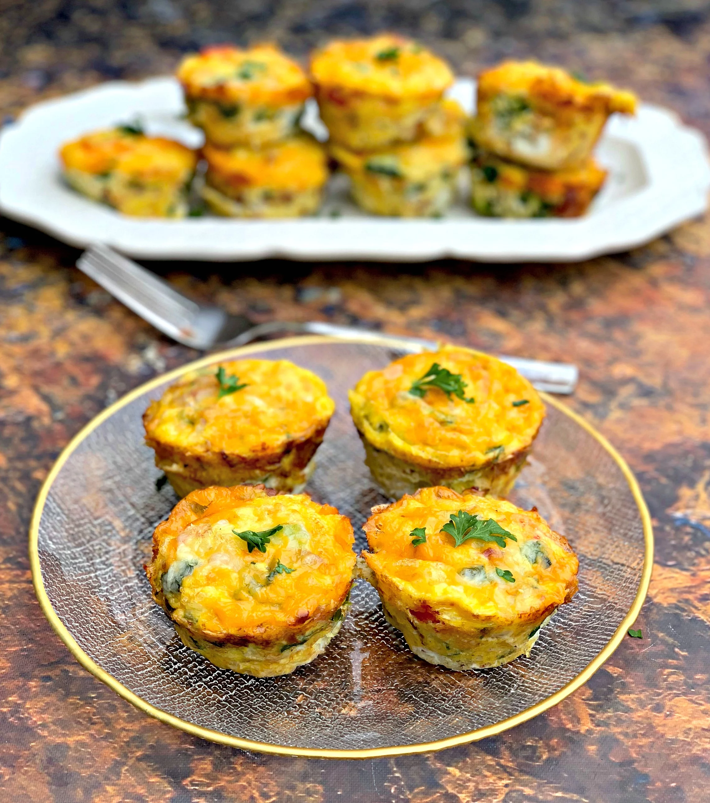 Ham, Cheddar and Herb Egg Bites - Low Carb Delish