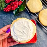keto low carb gluten free sugar cookies on a plate