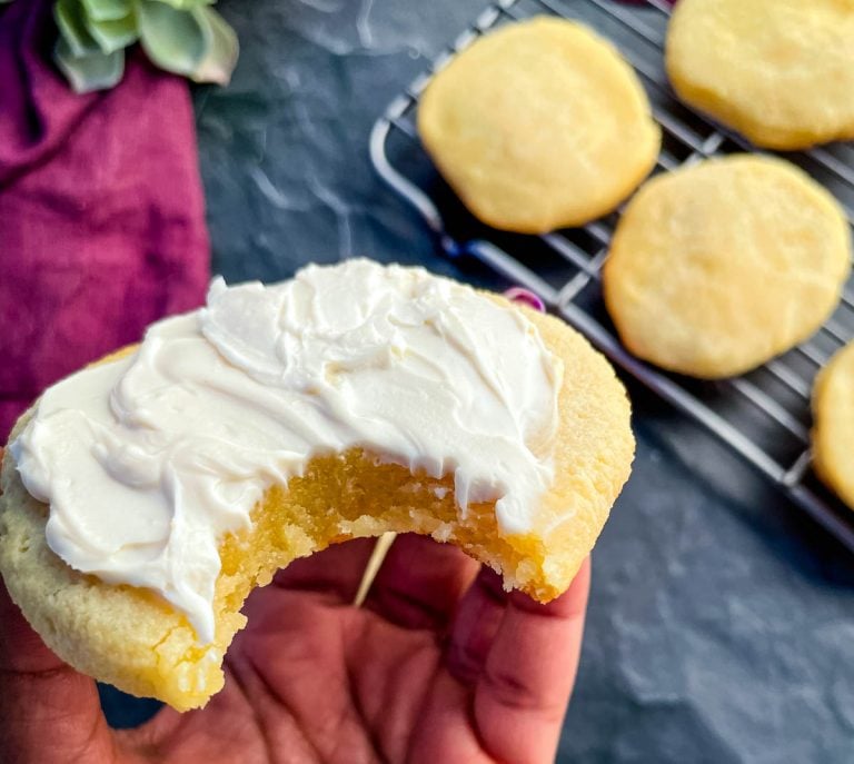 keto low carb gluten free sugar cookies on a plate
