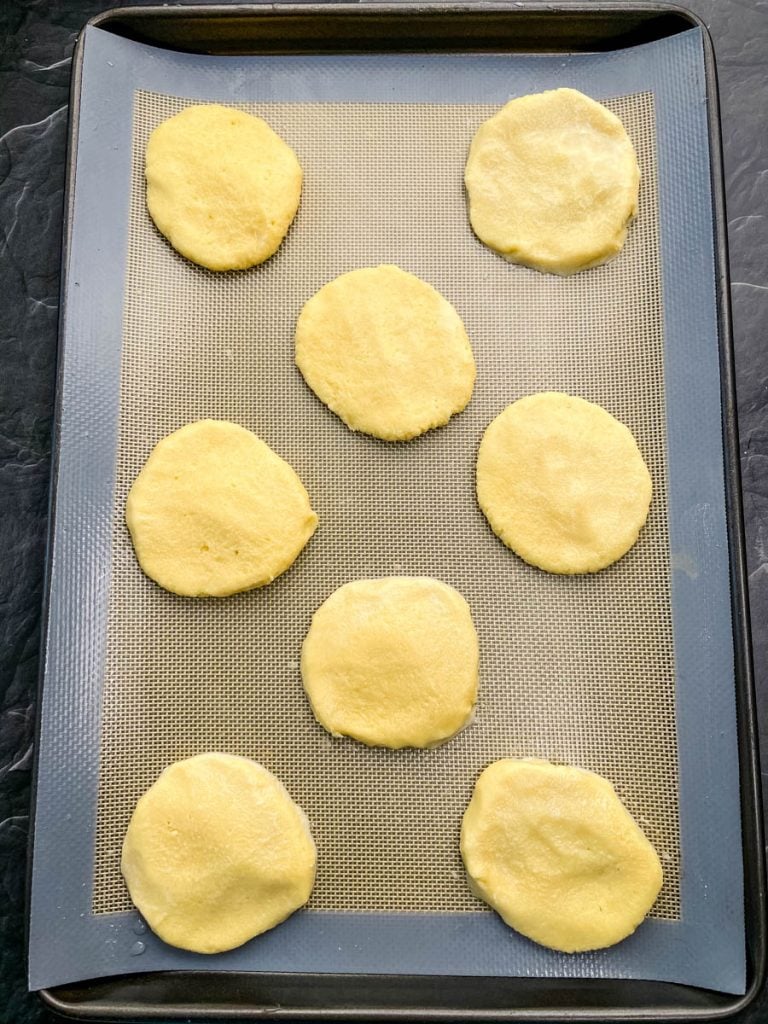 keto low carb gluten free sugar cookies on a plate