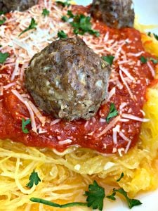 Spaghetti Squash and Meatballs