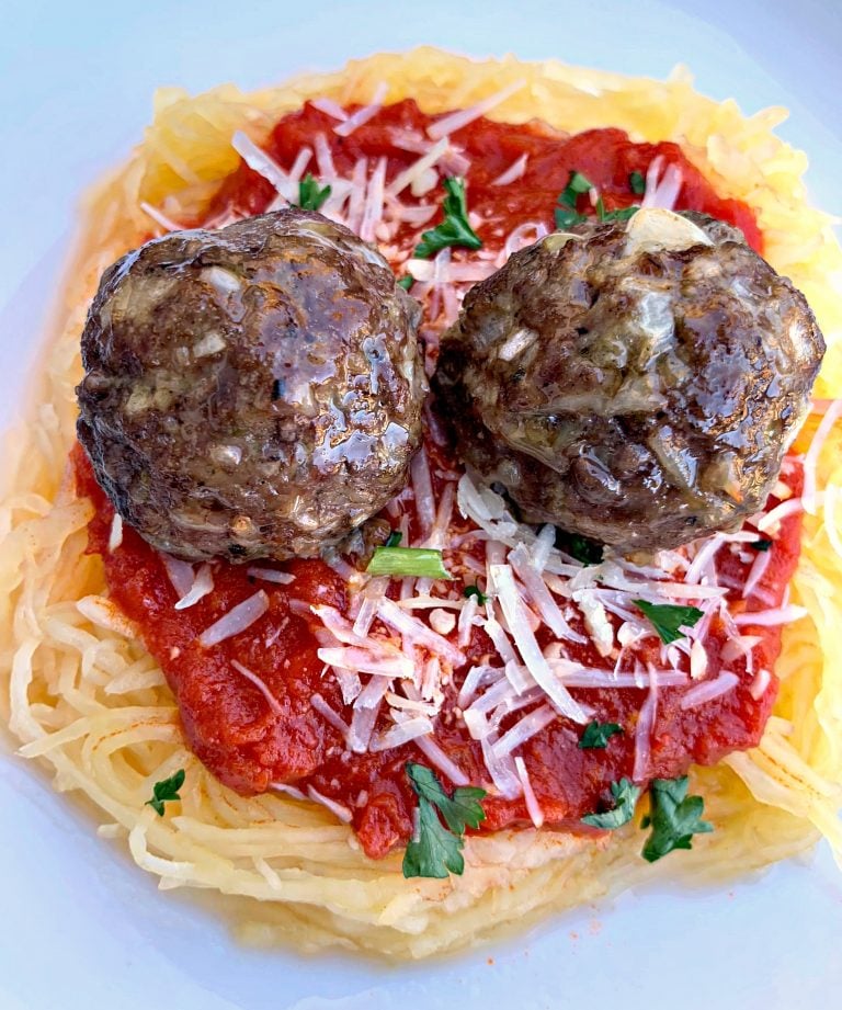 Spaghetti Squash and Meatballs