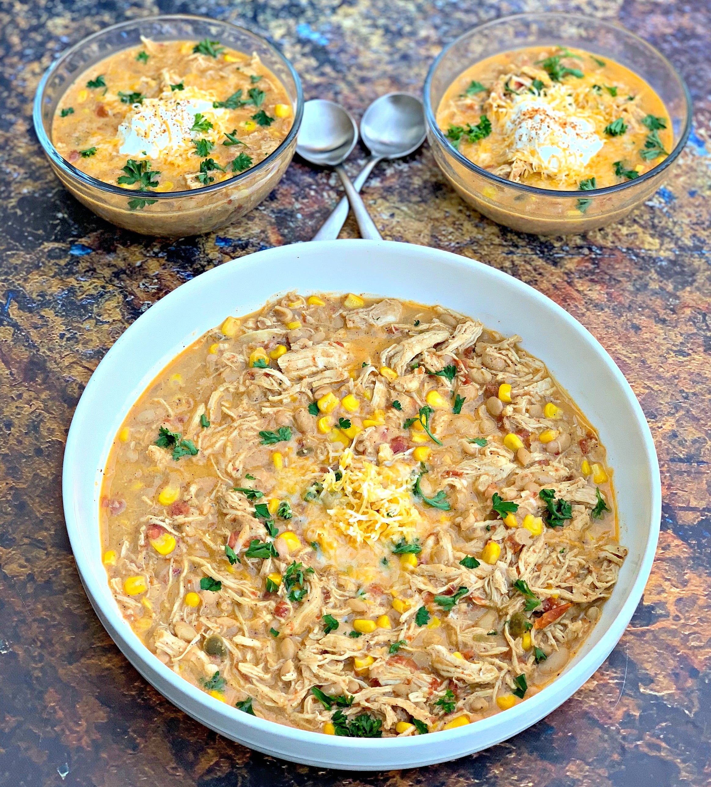 Easy, Instant Pot Creamy White Chicken Chili + {VIDEO}