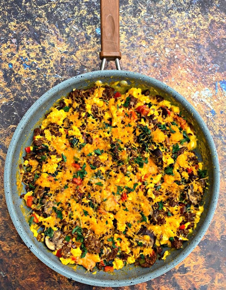 Easy Keto LowCarb Eggs, Cheese, and Chorizo Sausage Breakfast Meal Prep