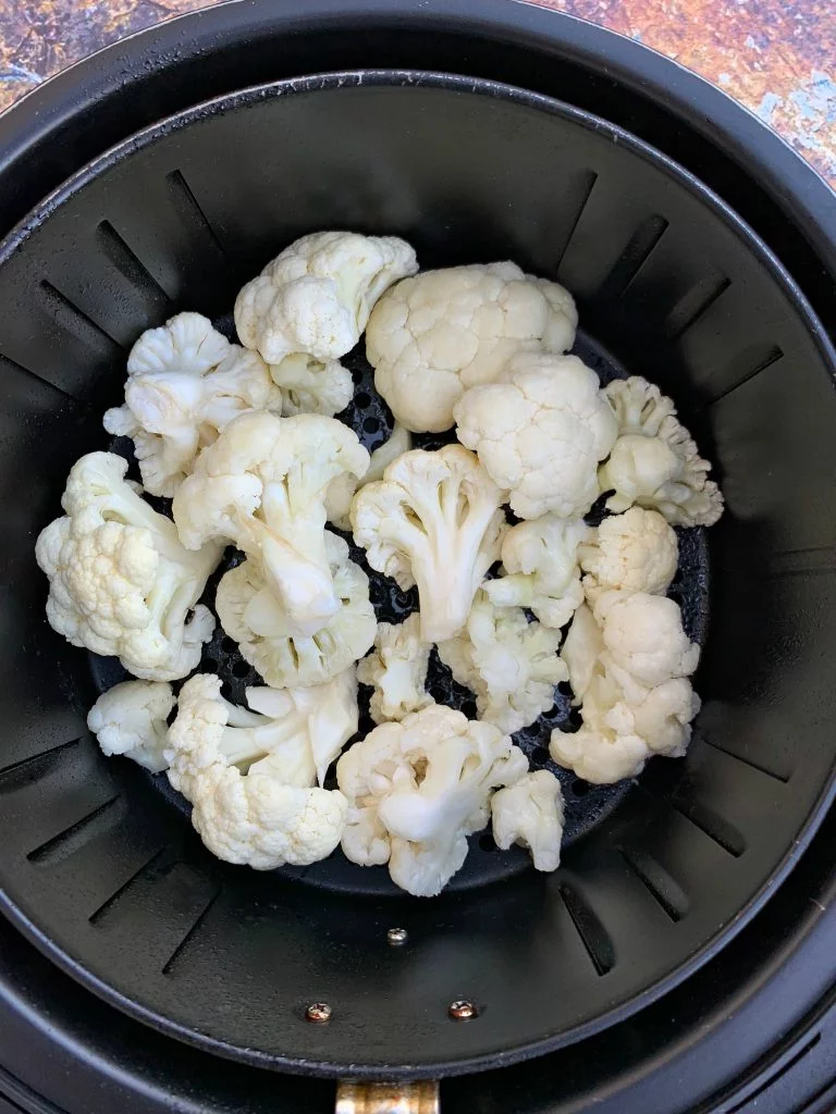 raw cauliflower in air fryer