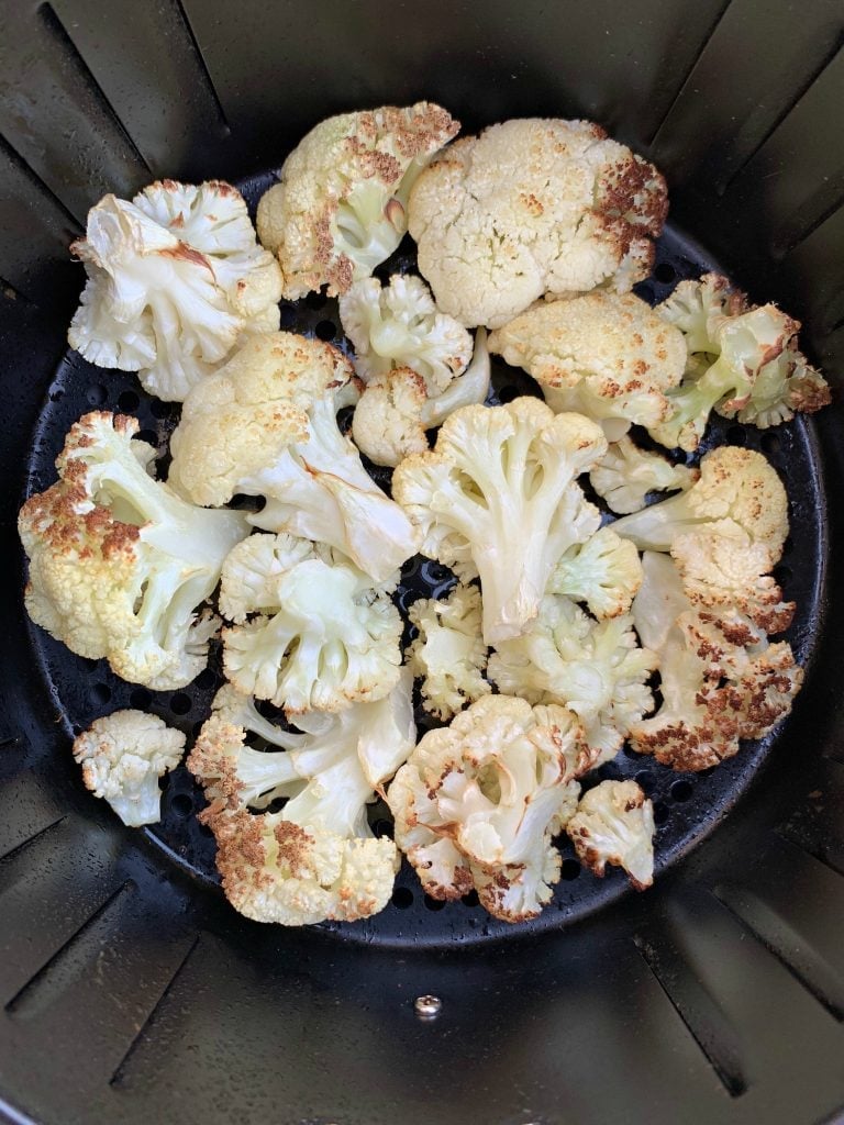 cooked cauliflower in air fryer