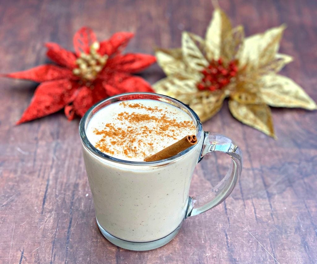 keto low carb egg nog in a mug