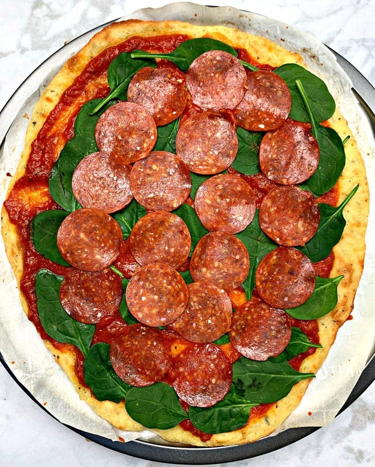 Keto LowCarb Pepperoni Pizza