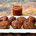 keto low carb air fryer meatballs with bbq sauce