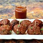 keto low carb air fryer meatballs with bbq sauce