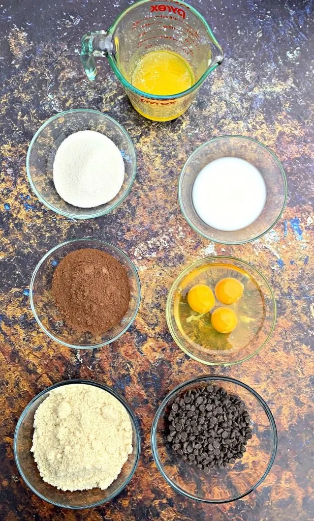 ingredients in keto low carb chocolate muffins