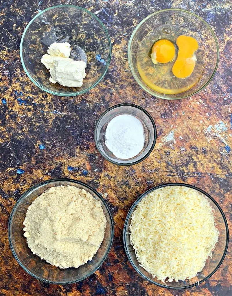 ingredients for cooked keto fathead bagels