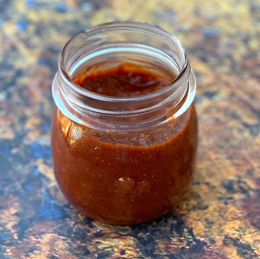 keto low carb bbq sauce in a jar