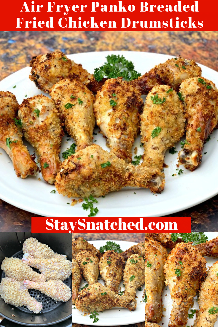 Air Fryer Panko Breaded Fried Chicken Drumsticks (Legs) is a quick and easy recipe that only requires a handful of ingredients, including, buttermilk, to produce crispy and crunchy chicken. This post will demonstrate how to cook chicken drumsticks using your Power Air Fryer, Cooks Essentials, or any air fryer brand for this recipe. Use fresh or frozen chicken legs. #AirFryer #AirFryerRecipes