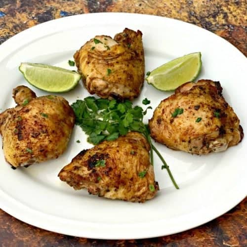 Easy Air Fryer Cilantro Lime Marinated Chicken Thighs