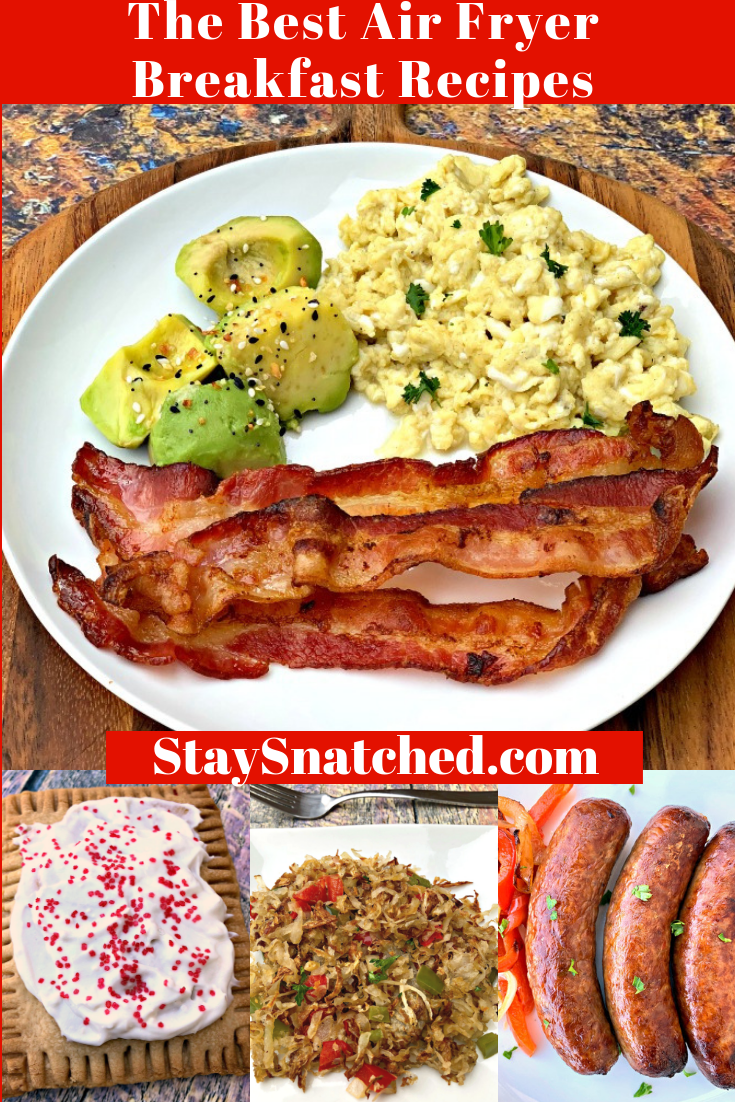 Quick and Easy Air Fryer Breakfast Recipes are perfect for the Power Air Fryer, Nuwave, or any air fryer brand! Breakfast in the air fryer is a cinch with breakfast potatoes, breakfast sausage, fried potatoes, egg omelets, homemade pop tarts and more!