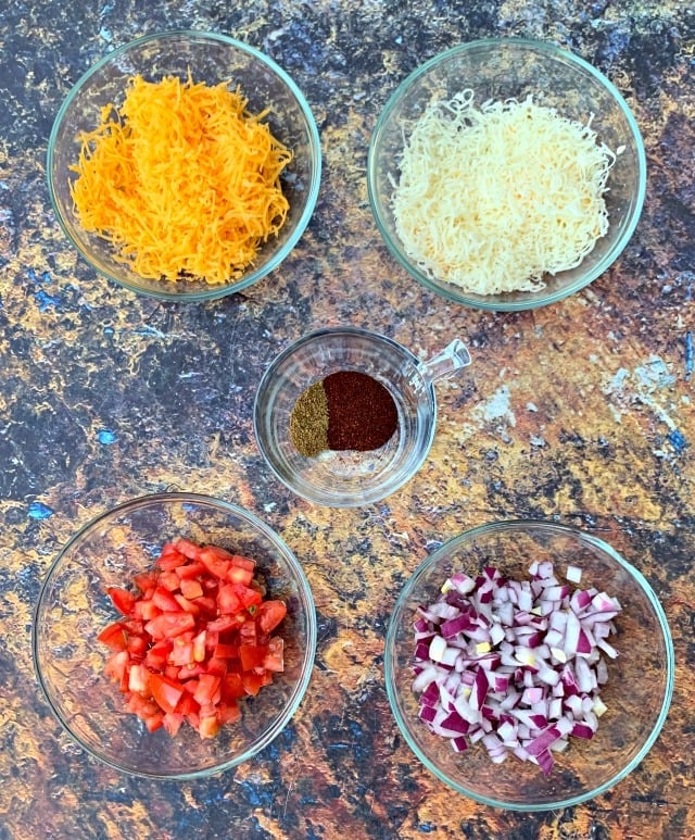 ingredients for air fryer chicken quesadillas