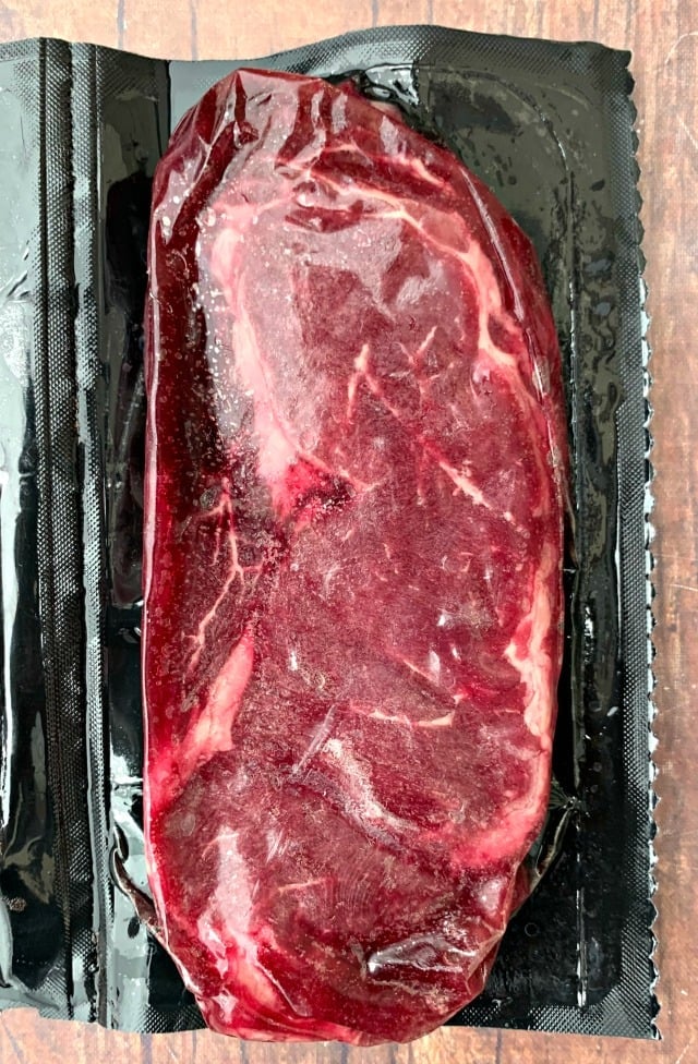 butcher box ribeye steak in packaging
