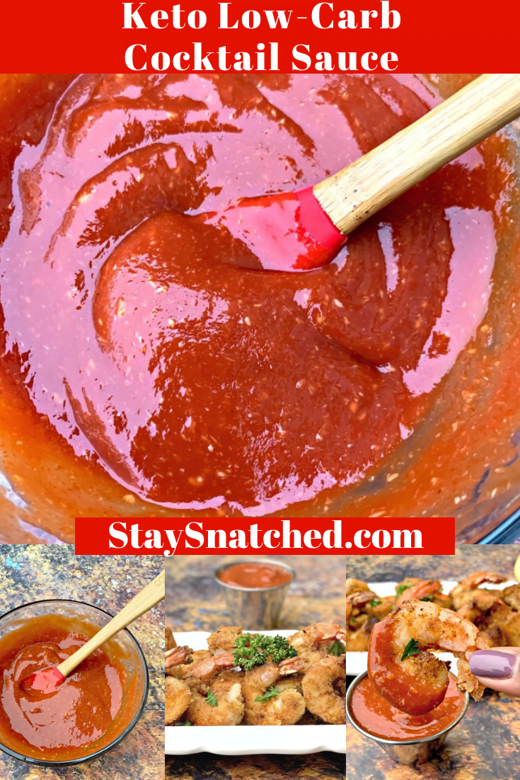 Keto Low-Carb Homemade Cocktail Sauce is the best, quick and easy sugar-free recipe that is in low in carbs. Looking for a keto-friendly dipping sauce for your shrimp and seafood? This post outlines how to make a cocktail sauce and all of the ingredients you will need. #KetoRecipes #KetoCocktailSauce
