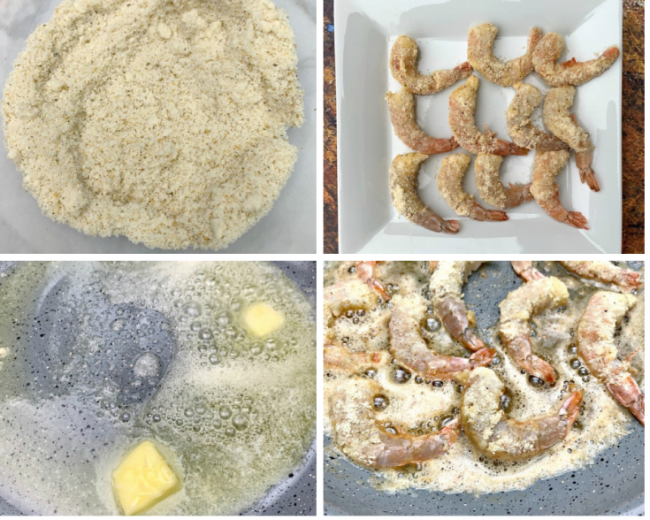 Easy Keto Low-Carb Parmesan Breaded Pan Fried Shrimp + {VIDEO}