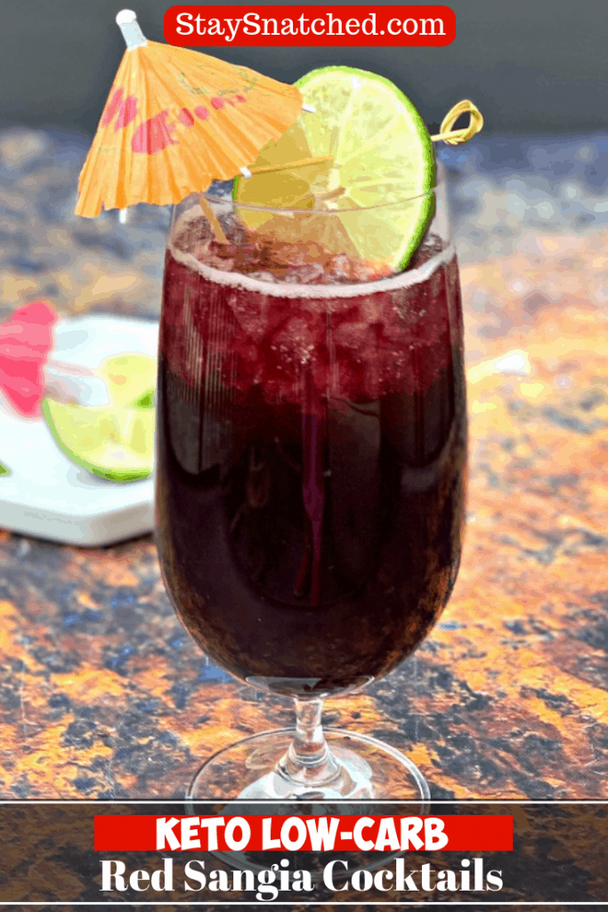Easy Keto LowCarb Red Sangria Wine Cocktails + VIDEO
