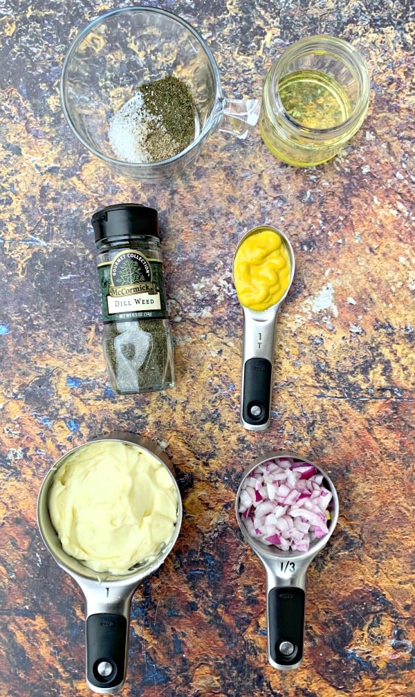 ingredients for keto low carb potato salad