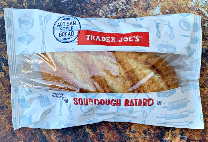 package of Trader Joe's sourdough bread