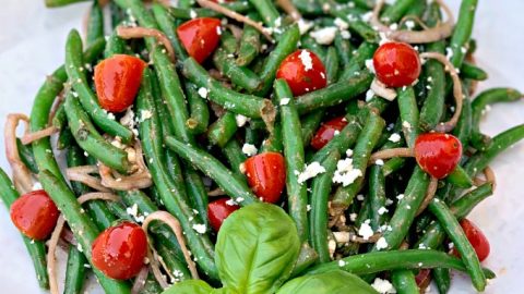 fresh green bean salad with balsamic dressing Easy, Cold healthy green bean salad
