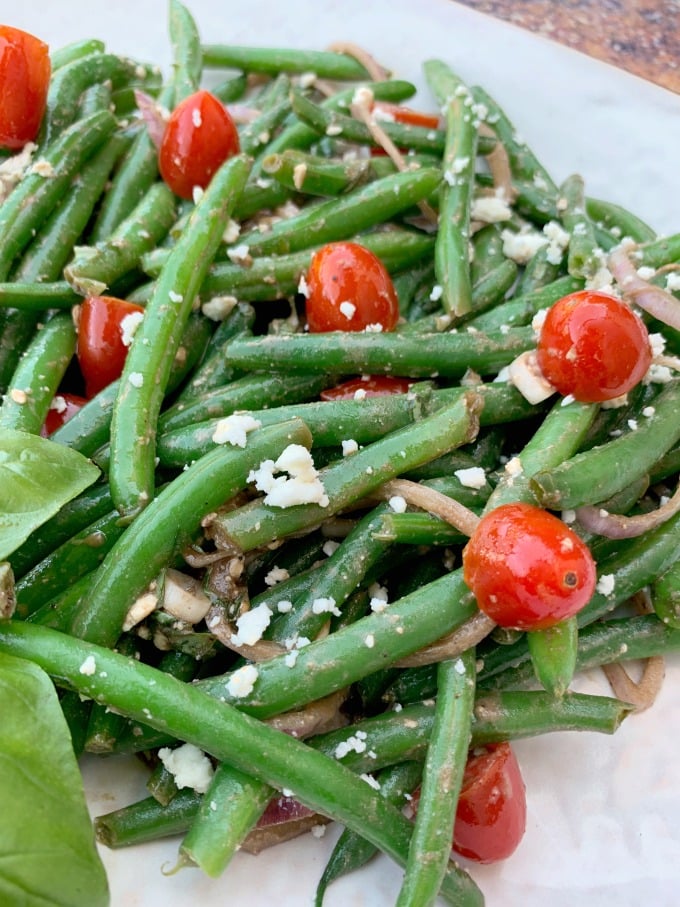 Easy, Cold Balsamic Green Bean Salad + {VIDEO}