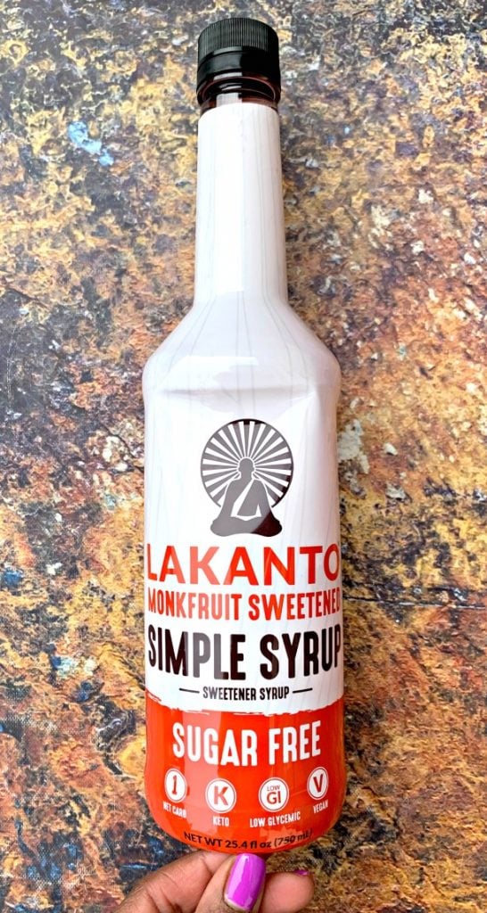 keto sugar free simple syrup in a bottle