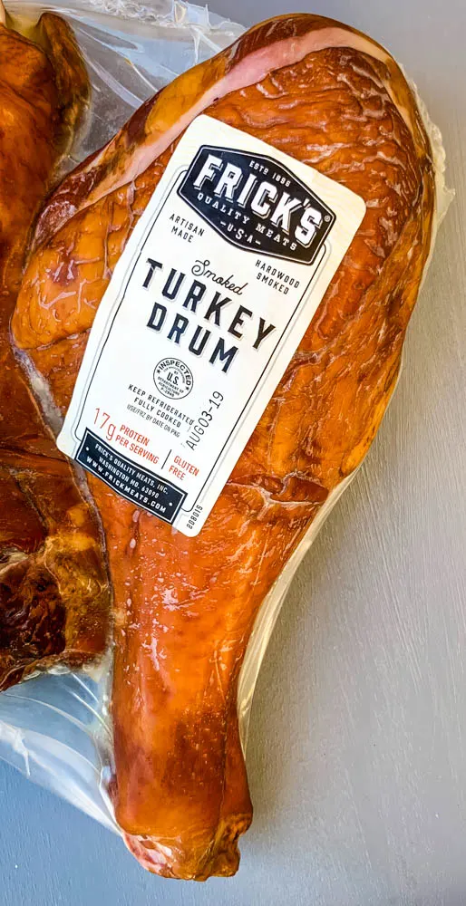 smoked turkey leg in a package
