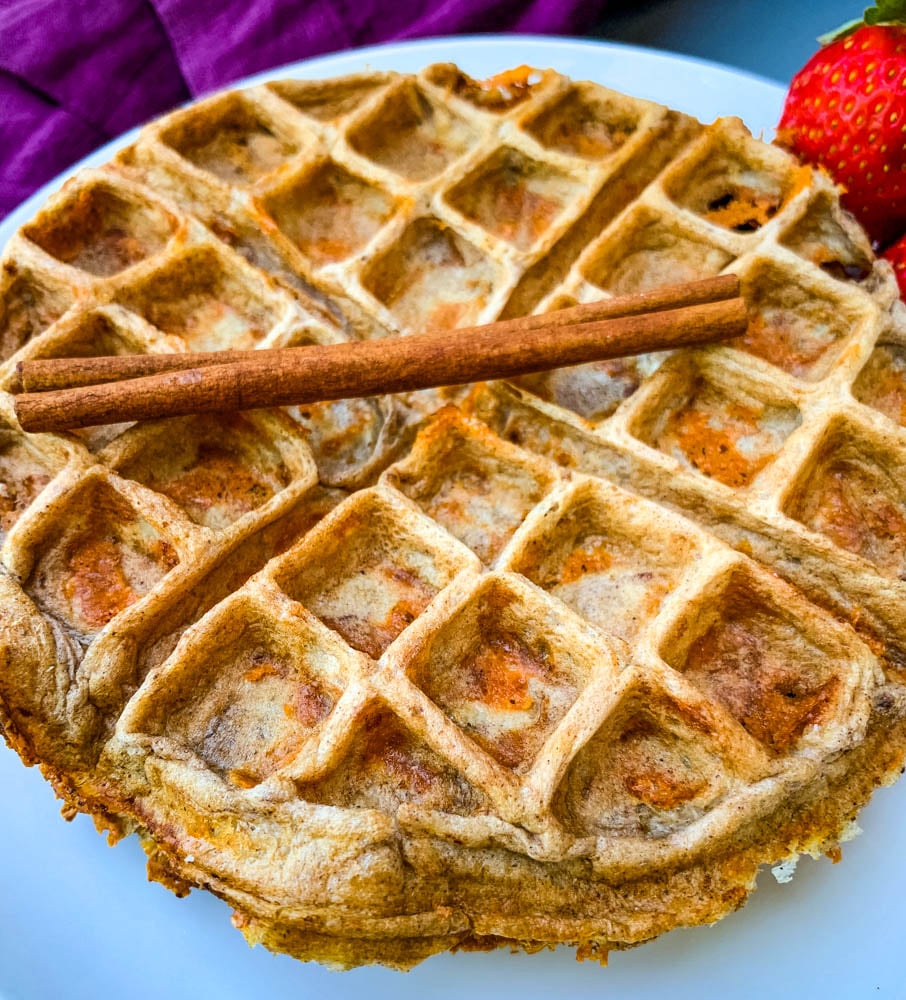 keto low carb chaffles on a white plate