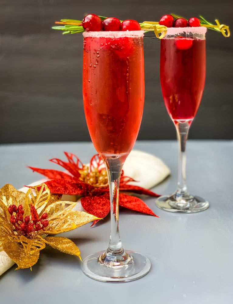 Easy Cranberry Mimosa + {VIDEO}