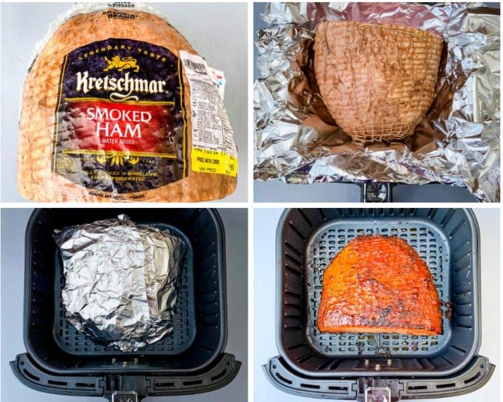 Air Fryer Honey Glazed Ham + {VIDEO}