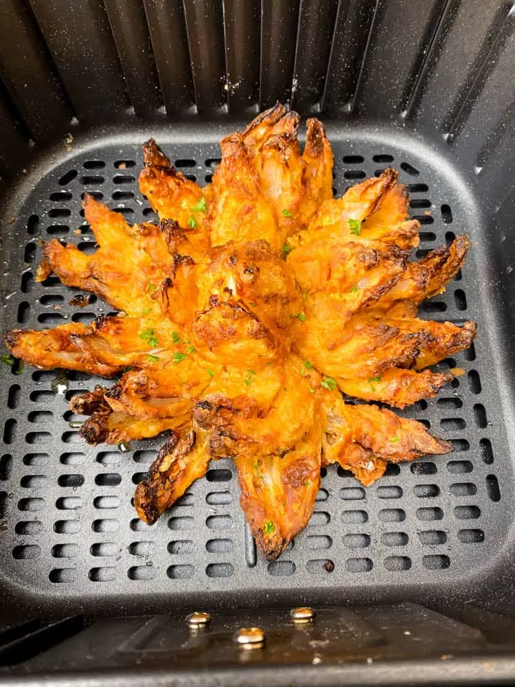 air fryer blooming onion in an air fryer