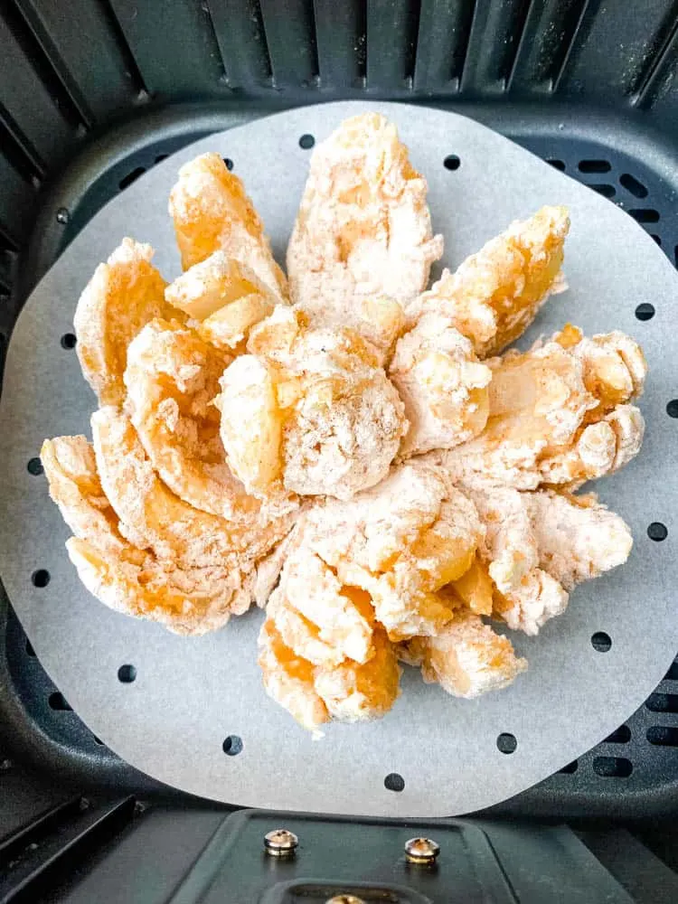 air fryer blooming onion in an air fryer