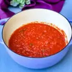 keto low carb marinara sauce in a Dutch Oven