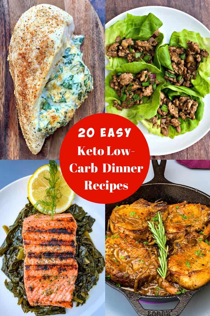 20 keto dinner recipes photo collage